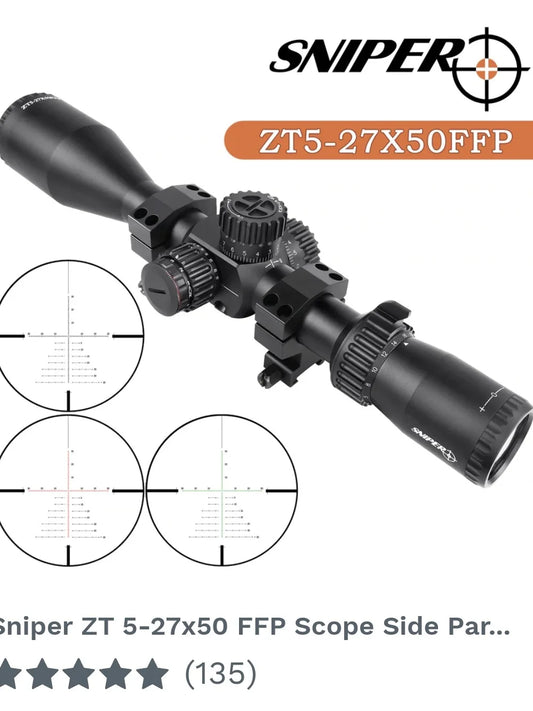Sniper ZT 5-27x50 FFP Scope